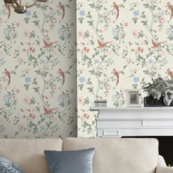 Tapet Laura Ashley Summer Palace Sage / Apricot 120133