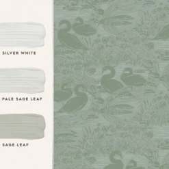 Tapet Laura Ashley Swans Jade Grön 118472