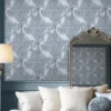 Tapet Laura Ashley Tregaron Midnight Blå 120132