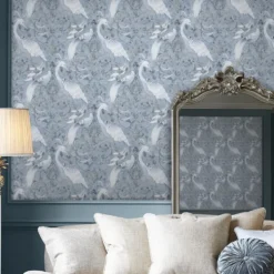 Tapet Laura Ashley Tregaron Midnight Blå 120132