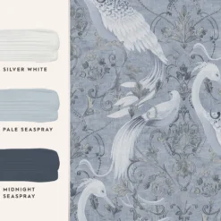 Tapet Laura Ashley Tregaron Midnight Blå 120132