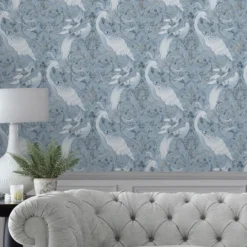 Tapet Laura Ashley Tregaron Midnight Blå 120132