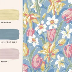 Tapet Laura Ashley Tulips China Blå 119847