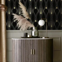 Tapet NEXT Deco Geometric Black
