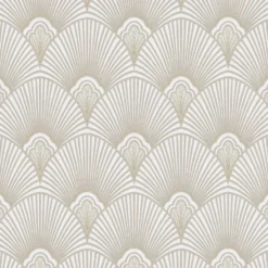 Tapet Sublime Art Deco Naturel 121146 EasyUp, Mönstrad Vit