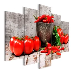 Tavla Arkiio Red Vegetables Concrete 5 delar