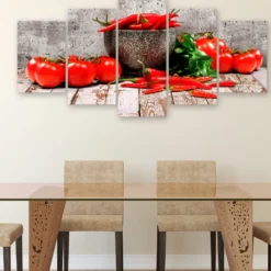 Tavla Arkiio Red Vegetables Concrete 5 delar
