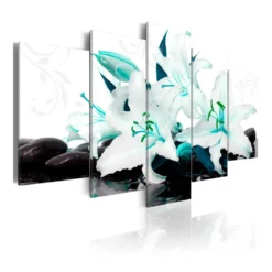 Tavla Arkiio Turquoise Lilies And Stones
