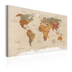 Tavla Arkiio World Map Beige Chic