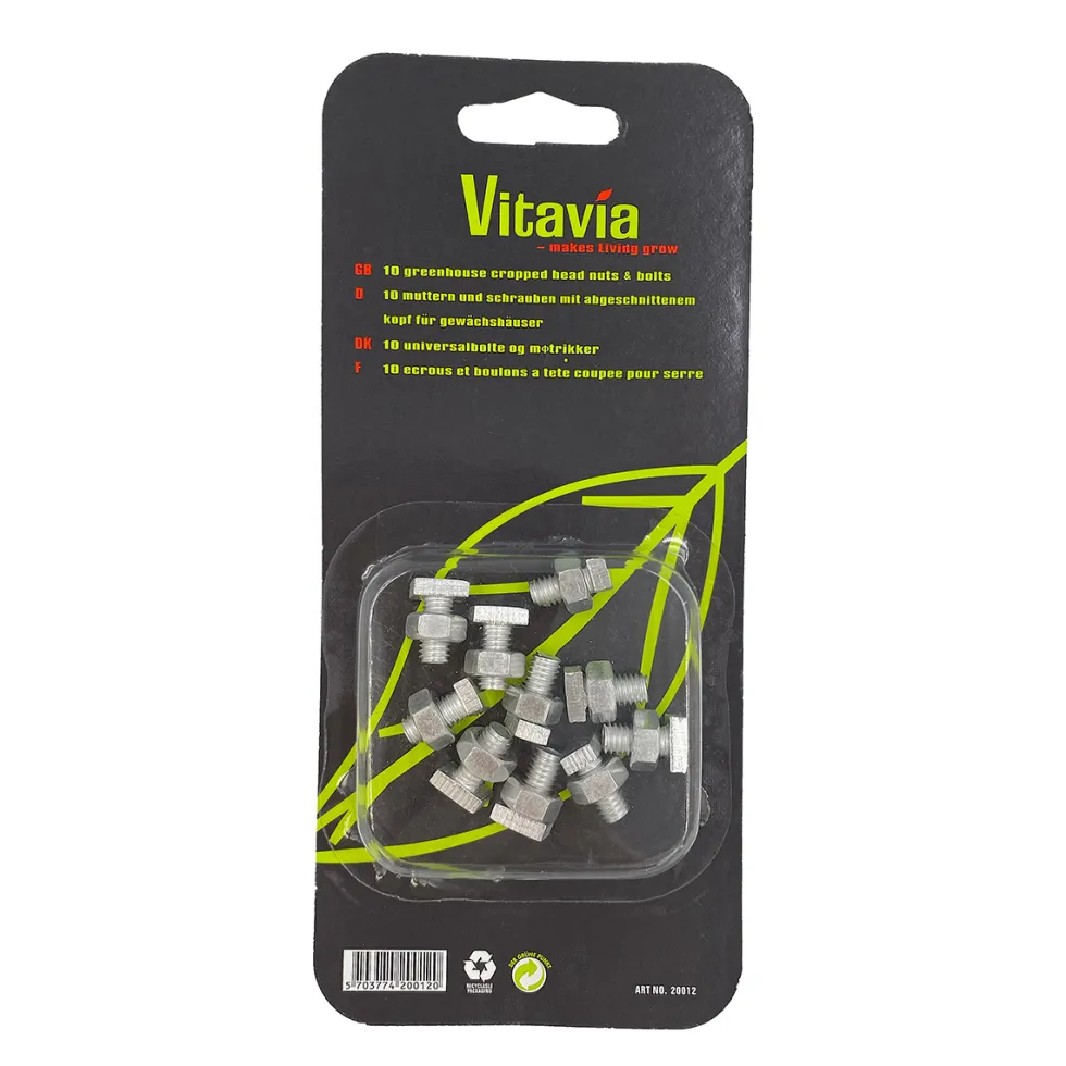 T-bult & Mutter Vitavia För Montering av Växthus 10 st