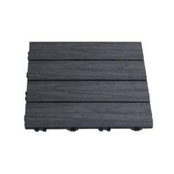 Terrassplatta Hortus Komposit 30X30 cm Antracitgrå 4-Pack