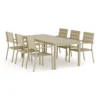 Trädgårdsgrupp Comfort Garden Tunis utomhus matgrupp förlängningsbart 205/305x90 cm med 6 Tunis stapelstolar