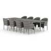 Trädgårdsgrupp Comfort Garden Tunis utomhus matgrupp förlängningsbart 205/305x90 cm med 8 Thor fåtöljer