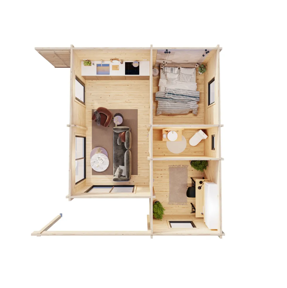 Trädgårdshus Palmako Cecilia 32,4 m2