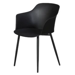 Trädgårdsstol ENVY DESIGN Camilla Svart, Modern Utemöbel i Plast, 2-pack