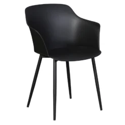 Trädgårdsstol ENVY DESIGN Camilla Svart, Modern Utemöbel i Plast, 2-pack