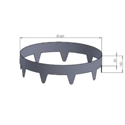 Trädring Skotte Garden Zinkplåt 16cm Hög ⌀65 cm