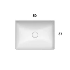 Tvättställ Globo T-Edge 6-B6R54BI för Bänkmontage