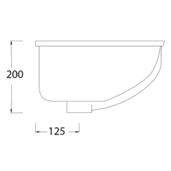 Tvättställ Lavabo Tea560x415x200 mm