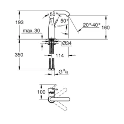 Tvättställsblandare Grohe Essence New 23463