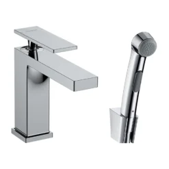 Tvättställsblandare Hansgrohe Tecturis E 110 med Bidettehanddusch och Duschslang