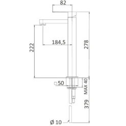 Tvättställsblandare Mariani Polar PA398Krom