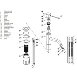 Tvättställsblandare Scandtap Steel Voyage High