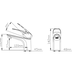 Tvättställsblandare Strand Stainless Titan TI-2001