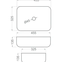 Tvättställ Tenfors Due 460x330 mm