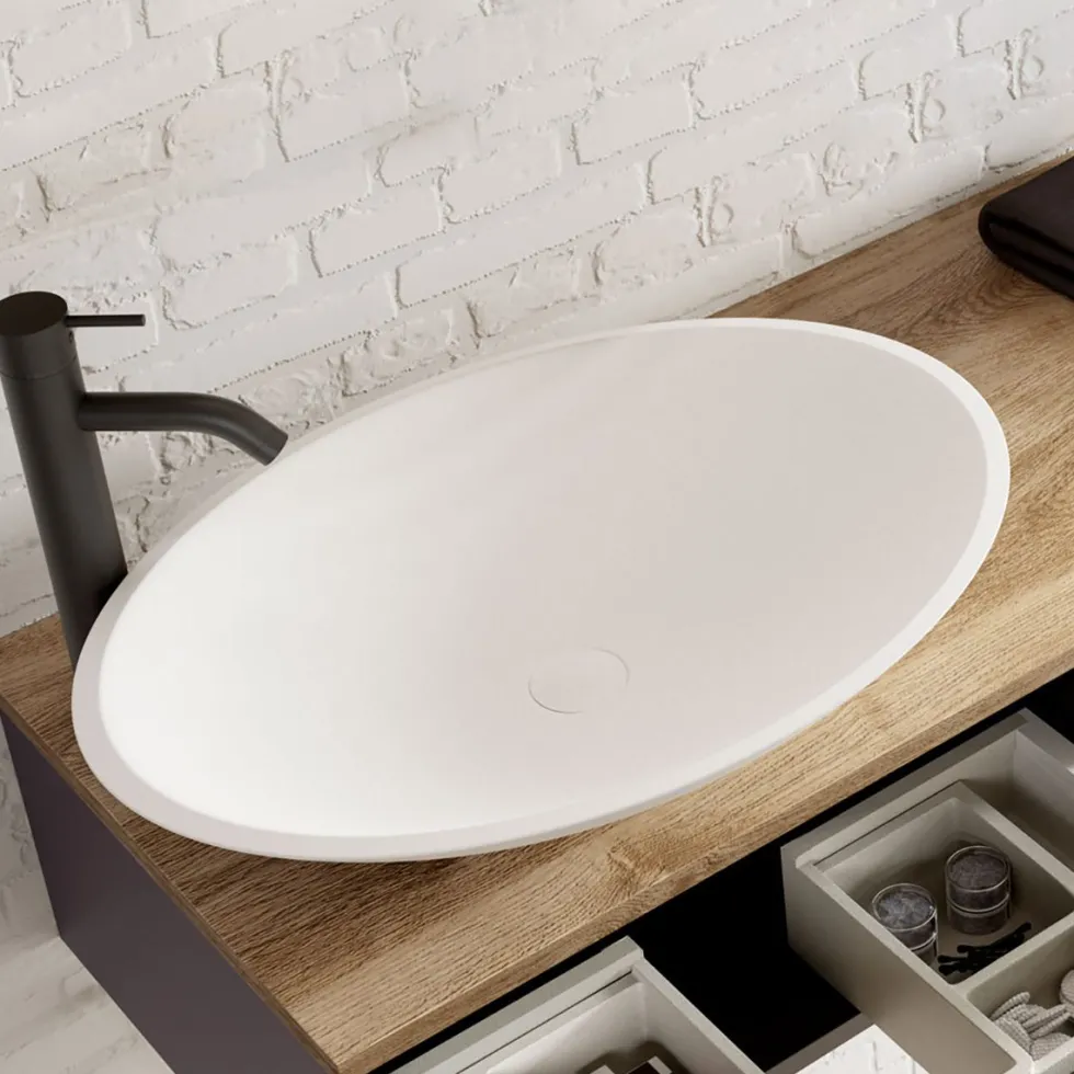 Tvättställ Tenfors Solid Surface Oval