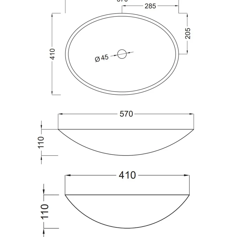 Tvättställ Tenfors Solid Surface Oval