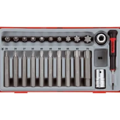 TX-hylssats 23 delars med 1/2 tum fyrkantsfäste Teng Tools TTTX23