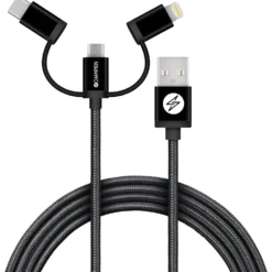 USB-A Champion till Lightning, USB-C och Micro-USB 1,5m Svart