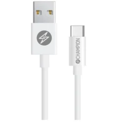USB-A Champion till USB-C Kabel 2m Vit