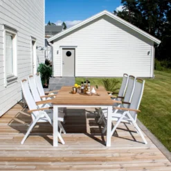 Utebord Venture Home Mexico 200x100 cmVit/Teak