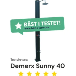 Utedusch Demerx Sunny 40 Soluppvärmd Trädgårdsdusch med Takdusch
