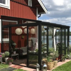 Uterum Metalcraft 10,7m² Säkerhetsglas Svart