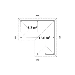 Uterum Palmako Bianca 24,9 m2 Set 510 Slide Plus