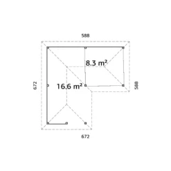 Uterum Palmako Bianca 24,9 m2 Set 510 Slide Plus