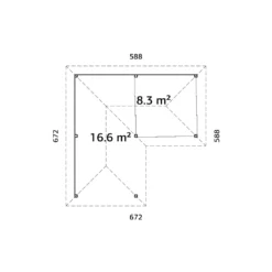 Uterum Palmako Bianca 24,9 m2 Set 512 Slide Plus