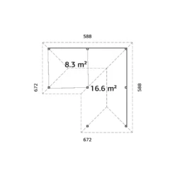 Uterum Palmako Bianca 24,9 m2 Set 512 Slide Plus