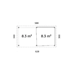 Uterum Palmako Lenna 16,6 m2 Set 703 Slide Plus
