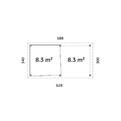 Uterum Palmako Lenna 16,6 m2 Set 703 Slide Plus