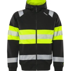Varsel sweatshirt-jacka Fristads Stiby med Huva 7532 GKC, klass 1