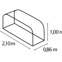 Vedskjul Vitavia 1,8 m³ FWS 858 i Stål & Antracit