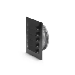 Ventilgaller Fresh Kvadratisk Med StosØ160/205x205 mm, Svart