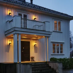 Väggarmatur Norlys Lofoten 1963 för Utebelysning Svart/Opal