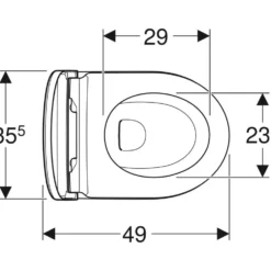 Vägghängd Toalettstol Geberit iCon Rimfree Kompakt