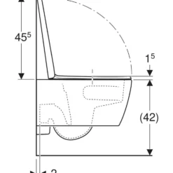 Vägghängd Toalettstol Geberit iCon Rimfree Turboflush 503.046.JT.1
