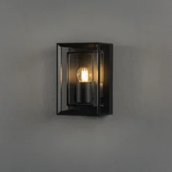 Vägglampa Gnosjö Konstsmide Brindisi Mini Svart/Klar